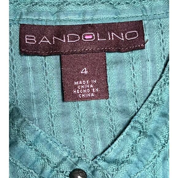 Retro Prairie 3/4 Sleeve Blouse Top Shirt V Neck Sz 4 Green Cosplay Western Boho - Picture 3 of 9